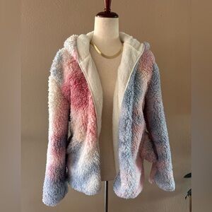 Super soft teddy hooded coat